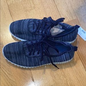 Navy blue sneakers